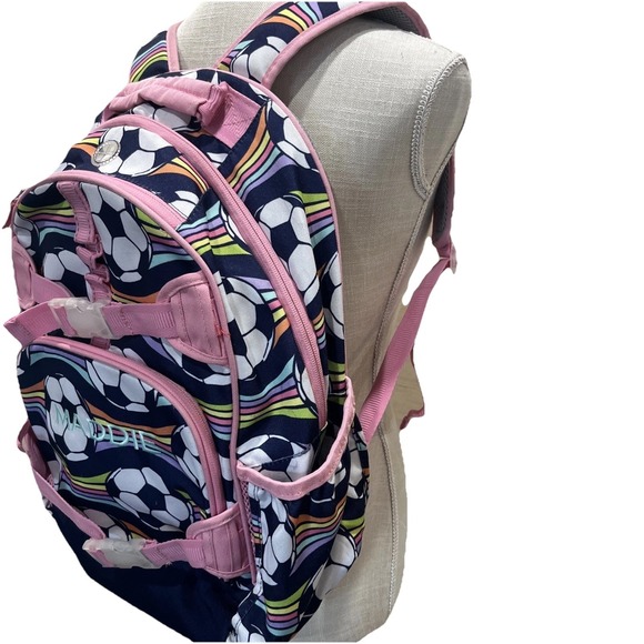 Pottery Barn Kids Large Soccer Backpack Kids Youth Girl Bookbag School Sports - Picture 2 of 11